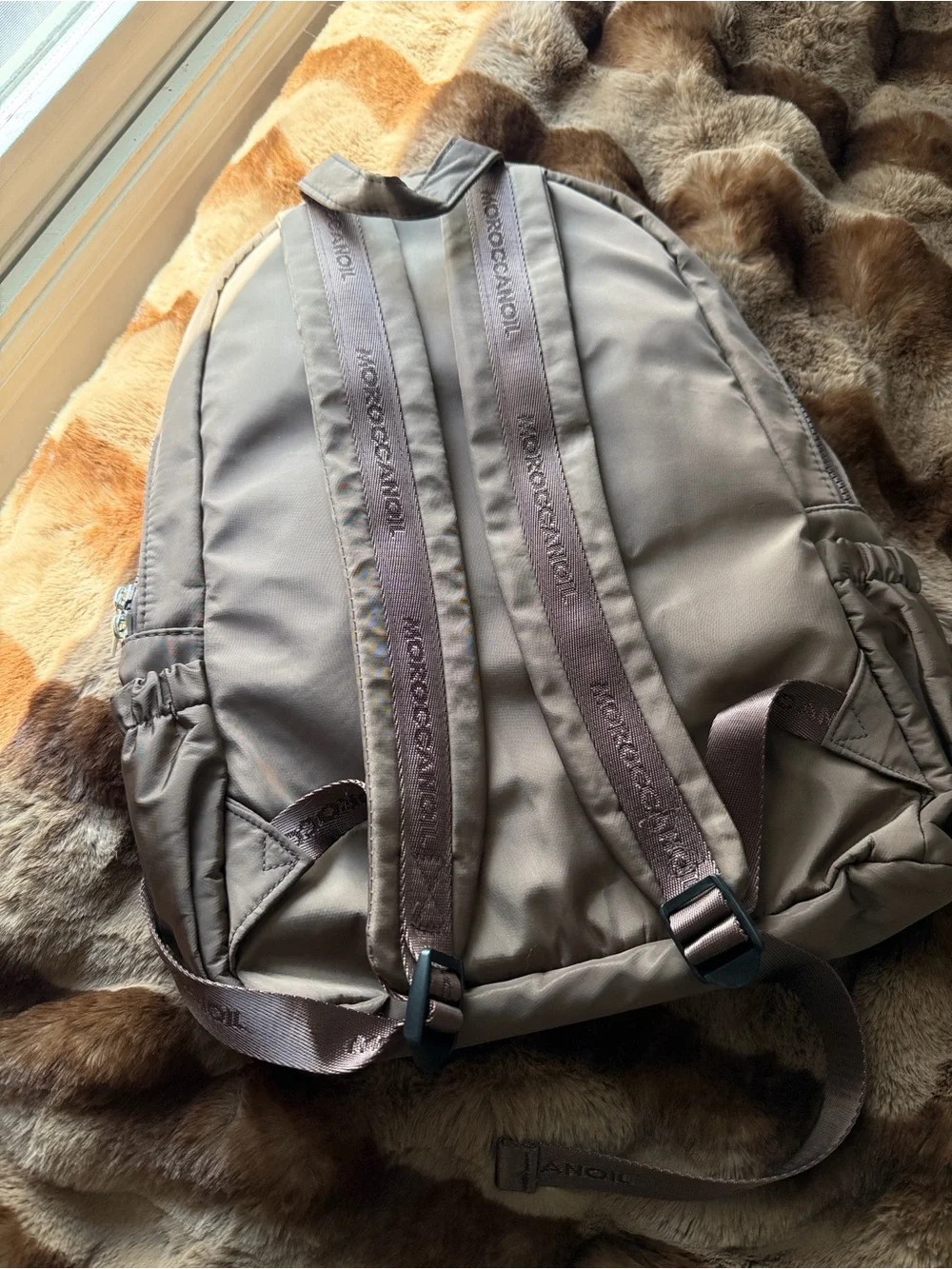 Moroccanoil Taupe Nylon Everyday Backpack